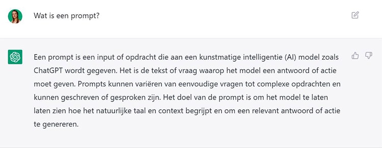 Wat is een prompt_ChatGPT